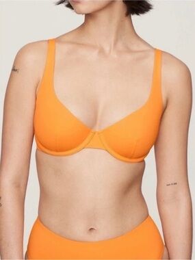 NWT Cuup Orange Nectar The Scoop Swim Bikini Top